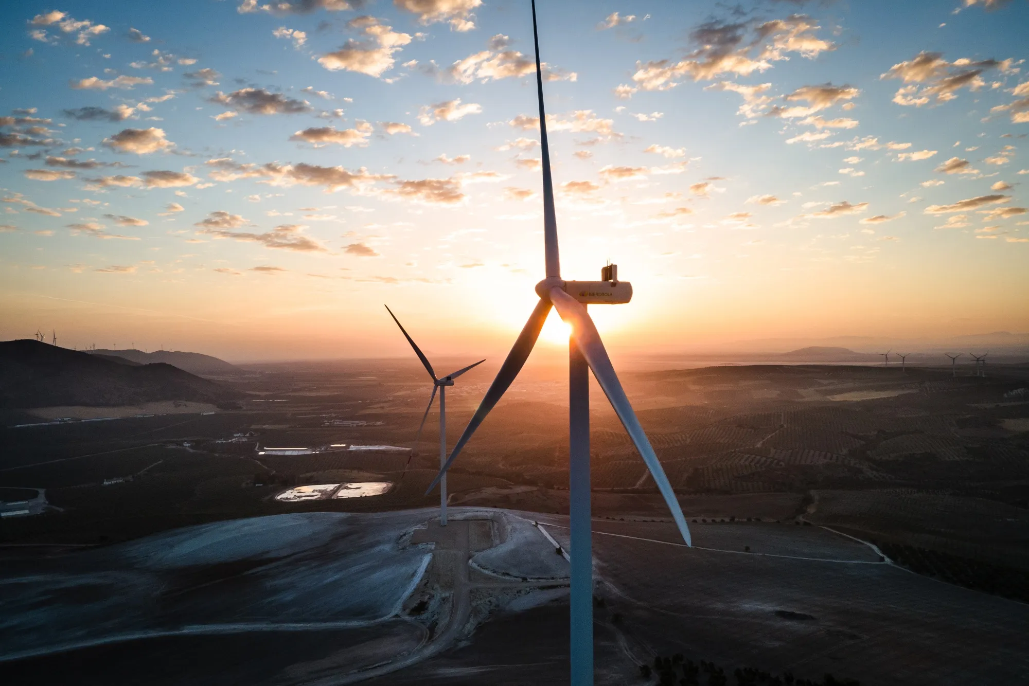Wind turbines operated by Iberdrola SA,&nbsp;near Sevilla, Spain.