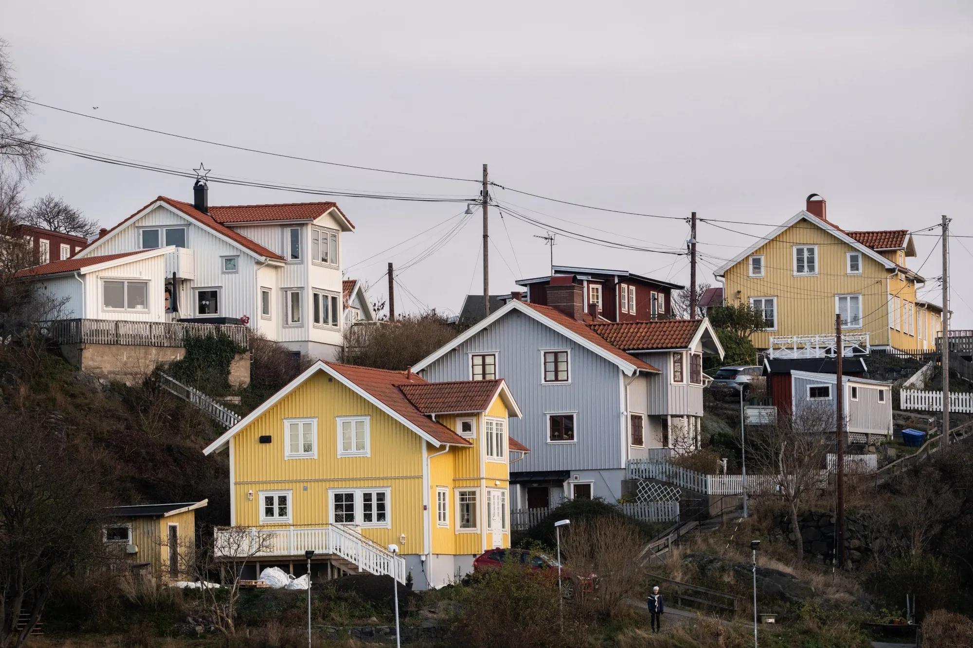 Houses in the Slottsberget district of Gothenburg, Sweden.