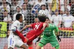 Liverpool's&nbsp;Mohamed Salah&nbsp;makes a header attempt at a goal during the UEFA Champions League final football match between Liverpool and Real Madrid at the Stade de France in Saint-Denis on May 28.