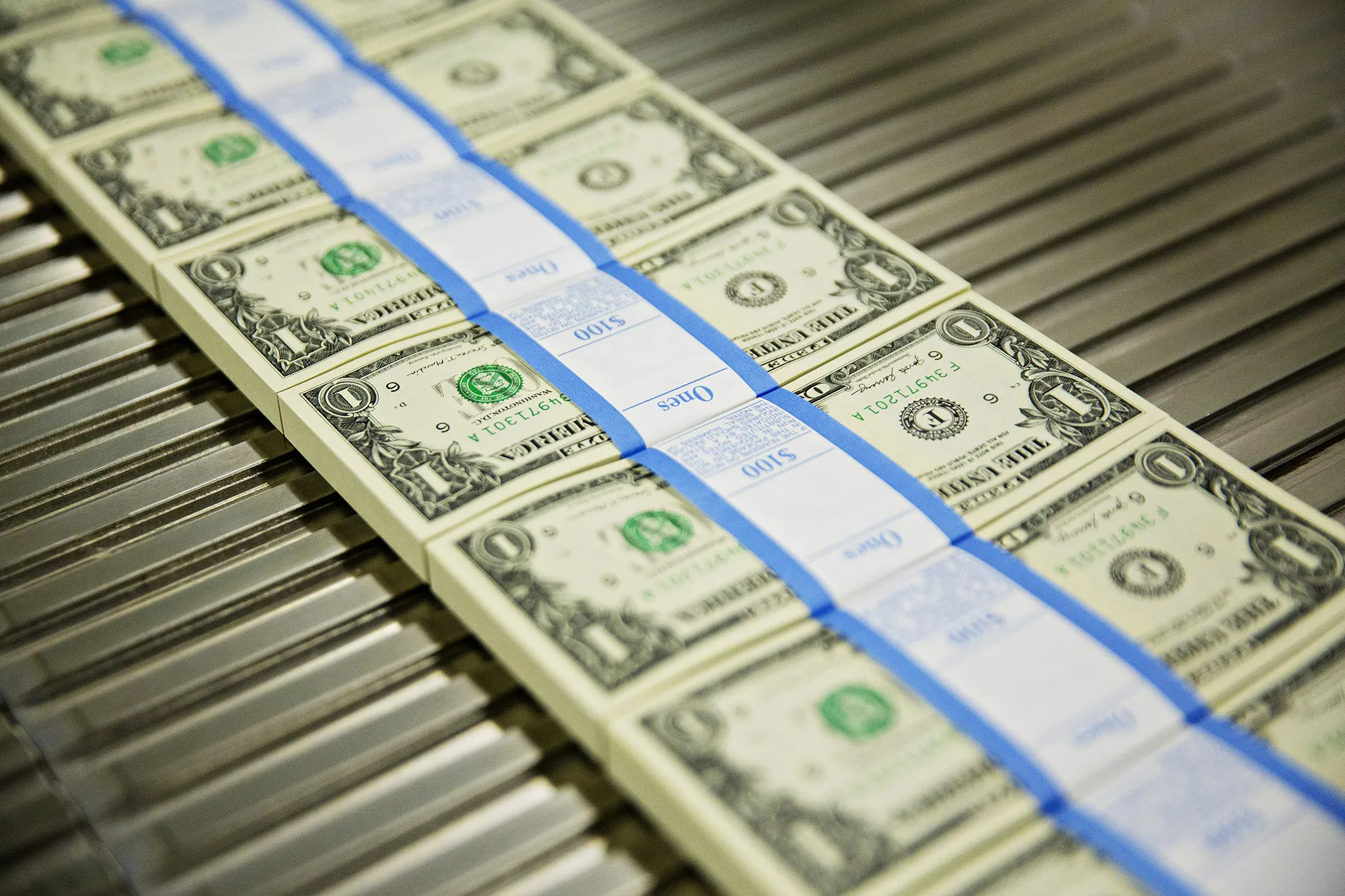 Treasury Secretary Mnuchin Views Production Of Currency Bearing His Signature