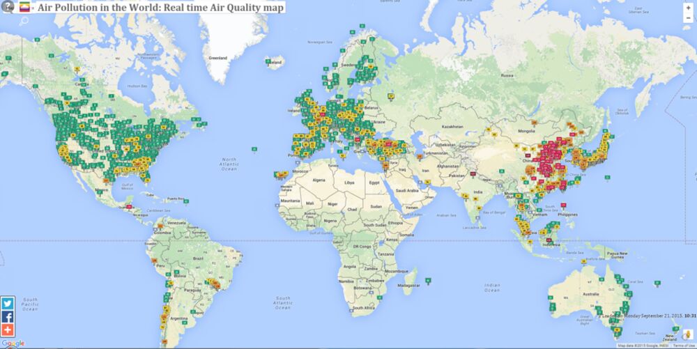 pollution map of the world Mapping The World S Air Pollution In Real Time Bloomberg pollution map of the world