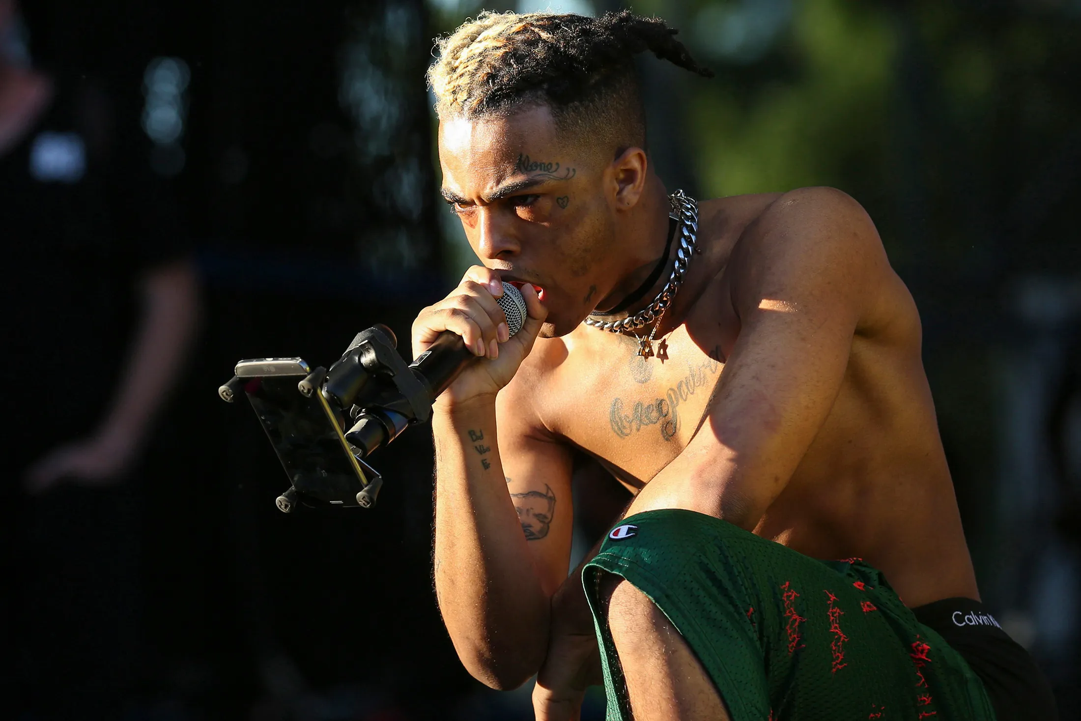XXXTentacion performs in downtown Miami in 2017.