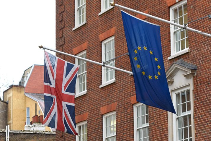 European Flags Flying In The UK