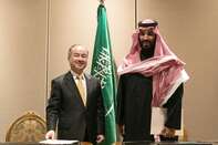 SoftBank CEO Masayoshi Son Signs Solar Project Agreement With Saudi Arabia Crown Prince Mohammed bin Salman