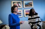 Susan Collins meets with Ketanji Brown Jackson in Washington, on March 8.