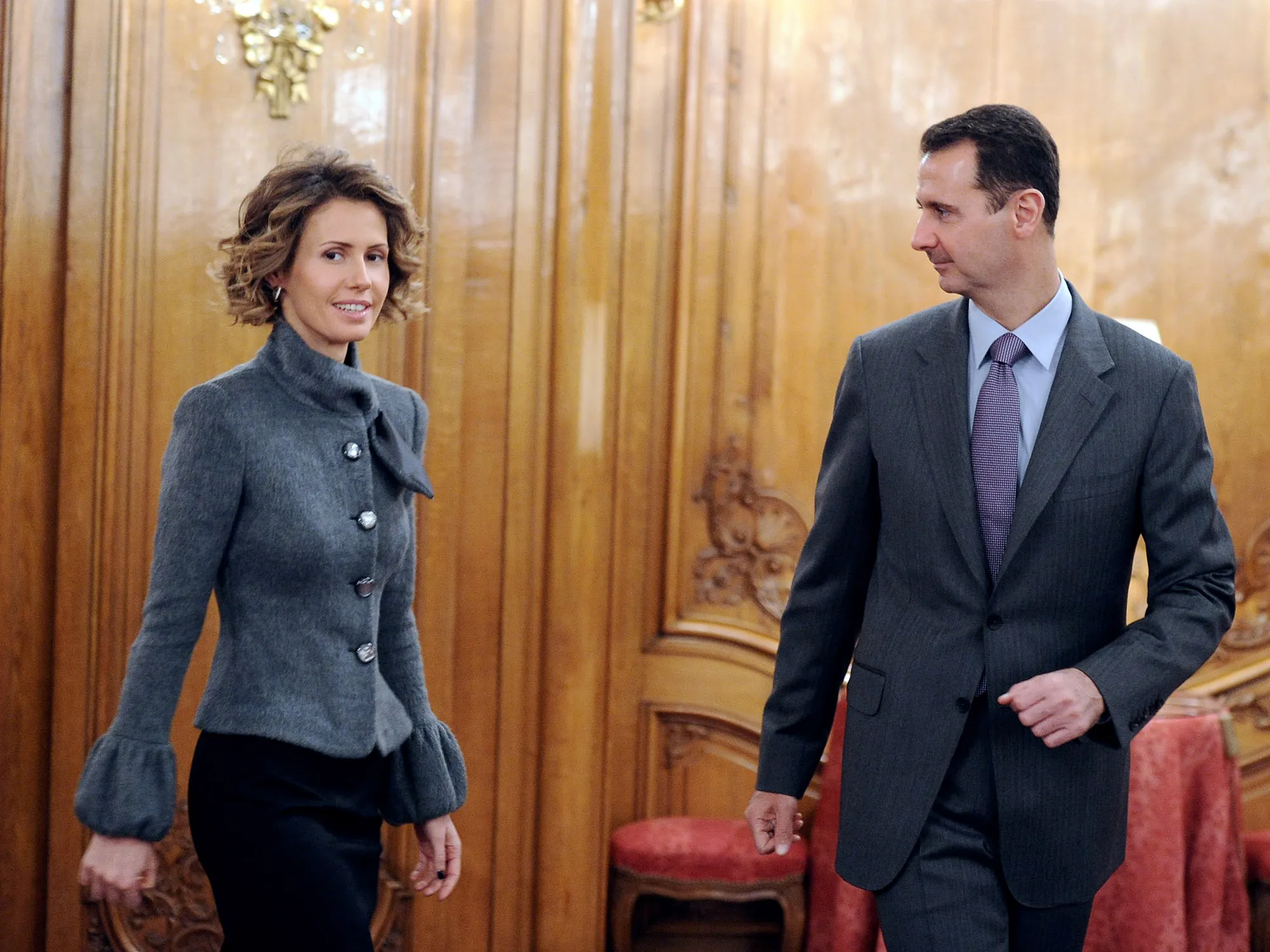 Asma and Bashar al-Assad in Paris on Dec. 9, 2010.