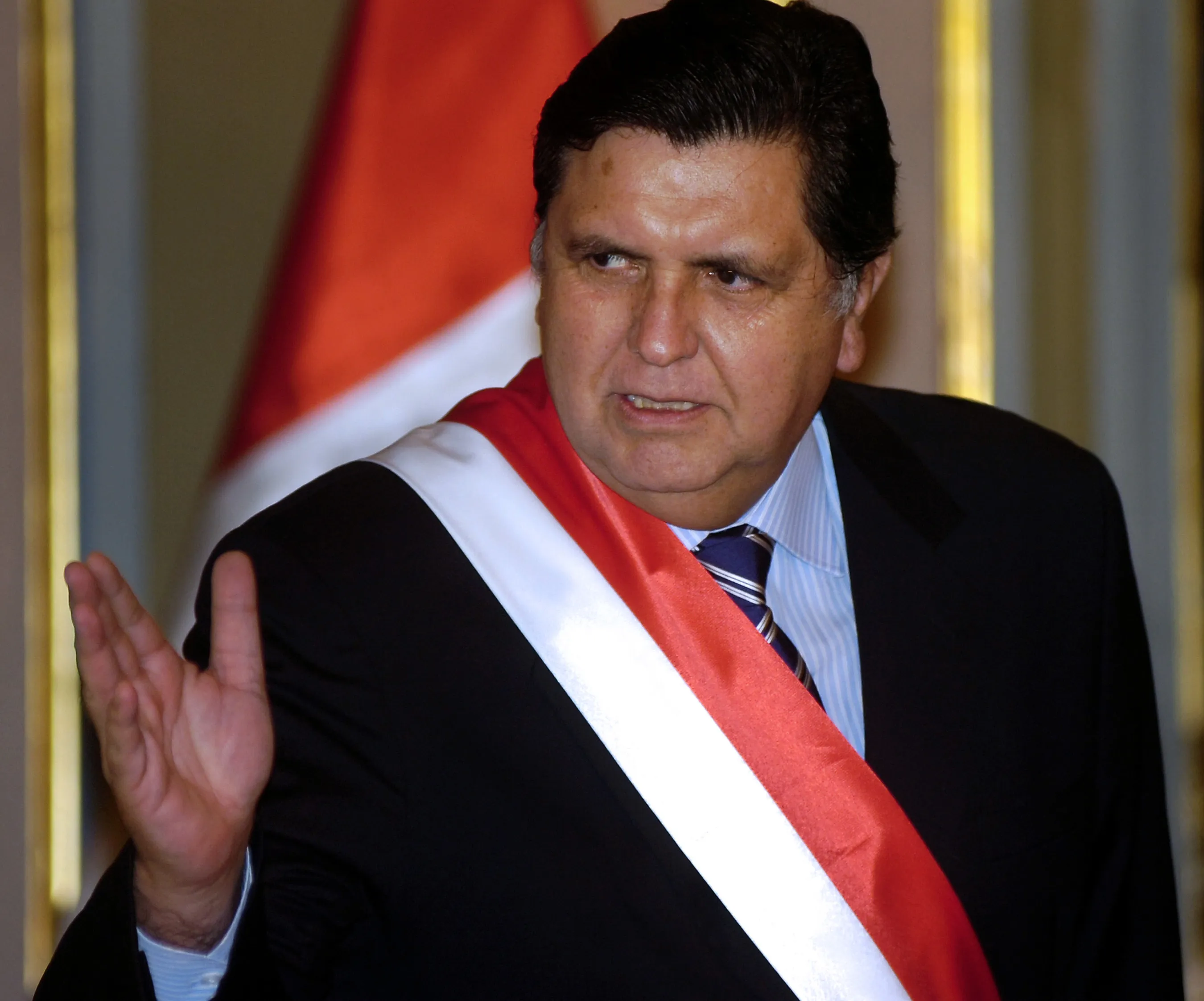 Alan Garcia in Lima on July 14, 2008.