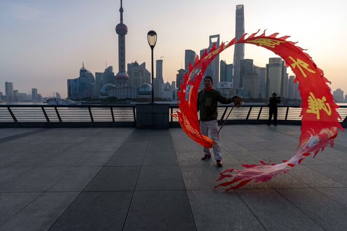 General Views of Shanghai as Chinese Stocks Rally to Four-Year High in Strong Start to 2026