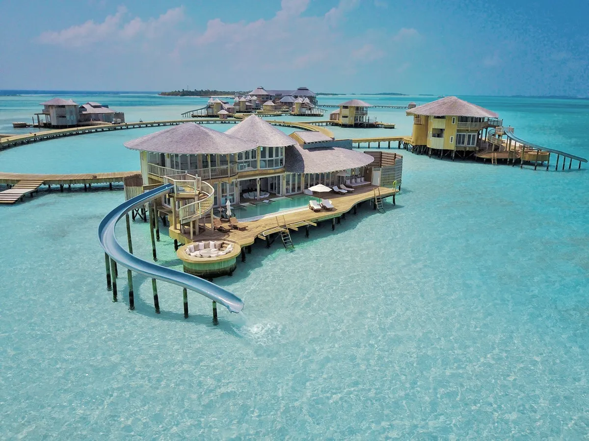 Overwater bungalows, the calling card of the Maldives.