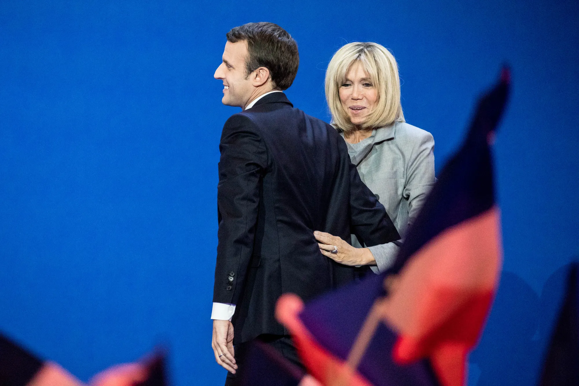 エマニュエル・マクロン氏と夫人のブリジットさん
