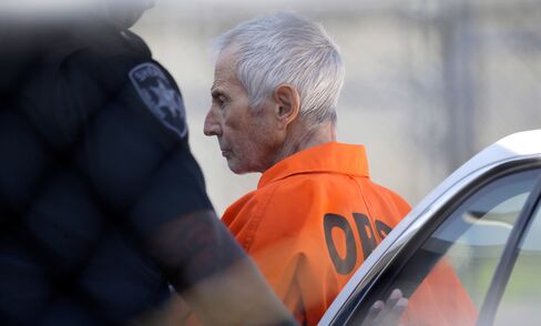 Robert Durst is escorted into Orleans Parish Prison after his arraignment in Orleans Parish Criminal District Court in New Orleans, March 17, 2015.
