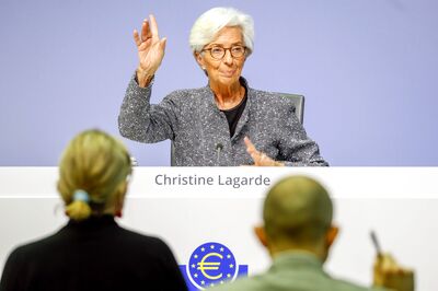 European Central Bank President Christine Lagarde Announces Rate Decision