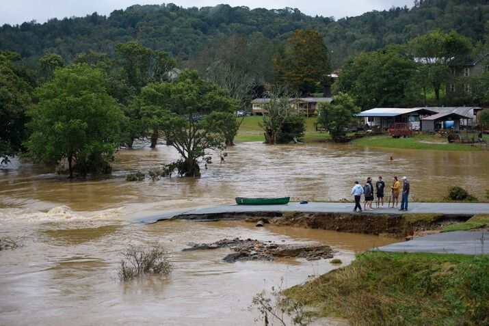 Hurricane Helene Storm System Causes Flooding In North Carolina
