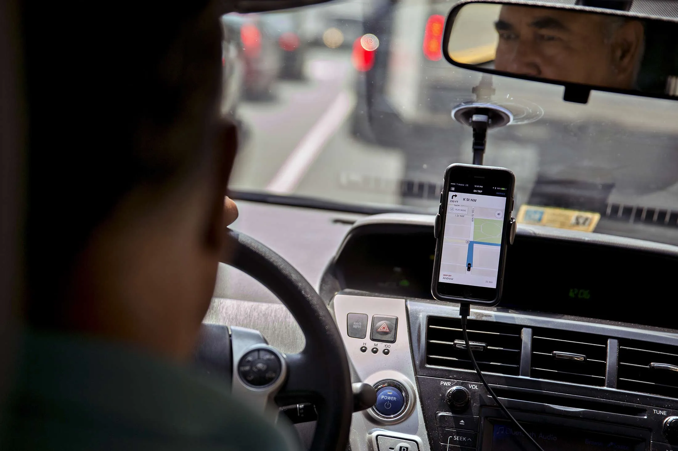 An&nbsp;Uber driver in Washington, D.C.