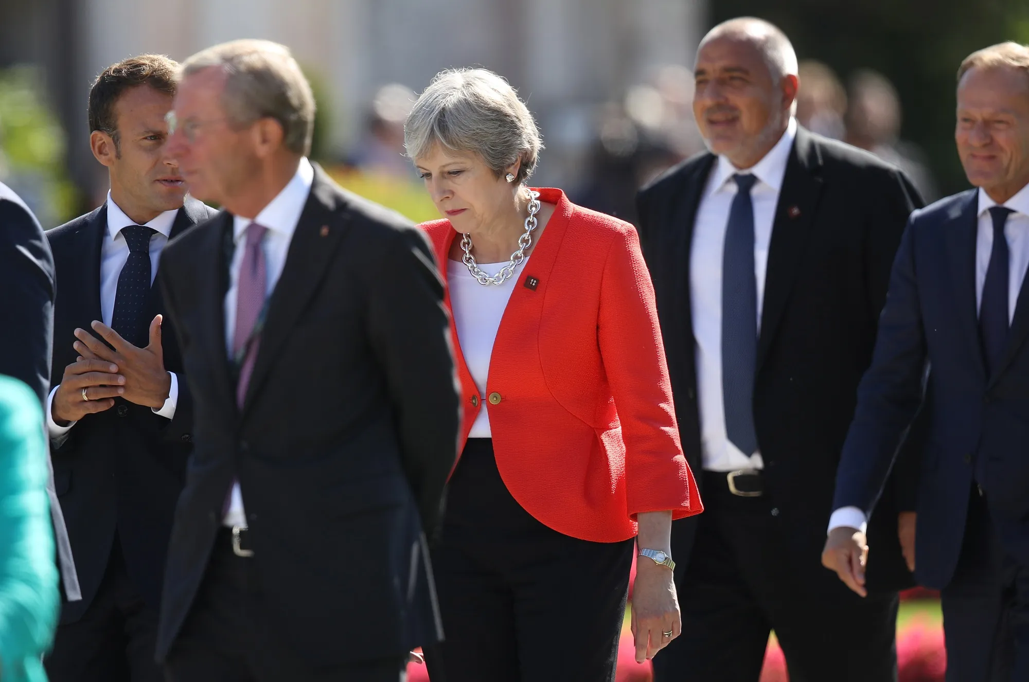 Theresa May in Salzburg, Sept. 2018.