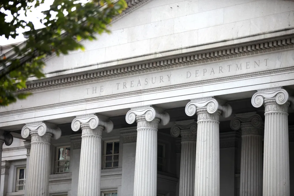 The U.S. Treasury building in Washington