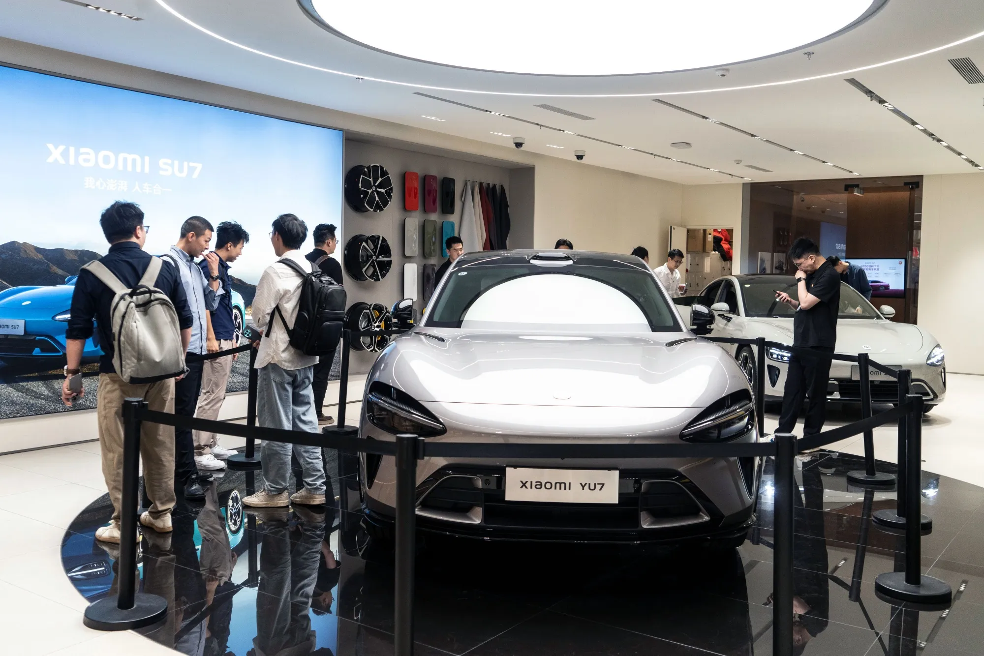 The Xiaomi YU7 electric SUV in Shanghai.