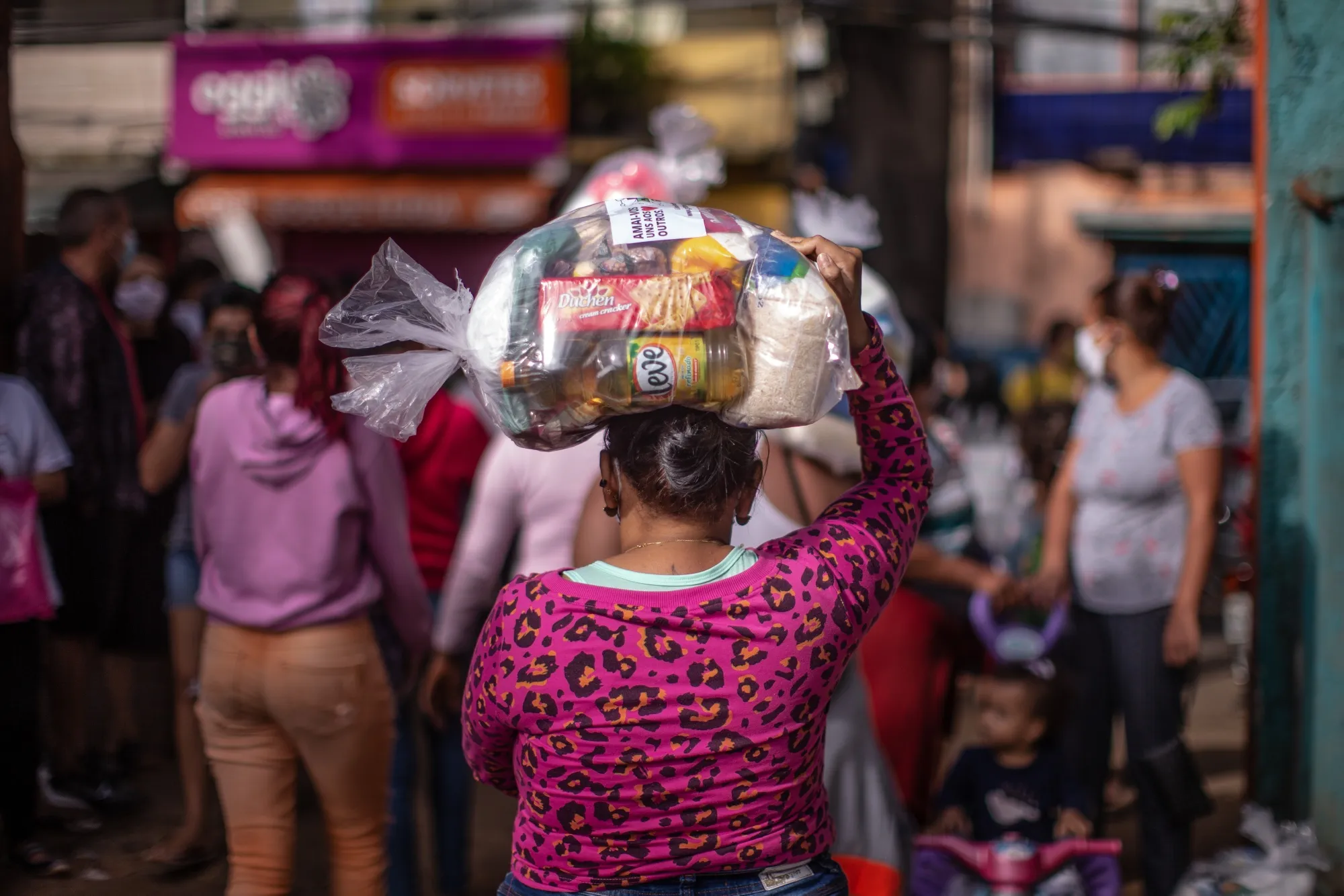 Food Distribution At Heliopolis Favela As Nearly Half Of Population Faces Food Insecurity