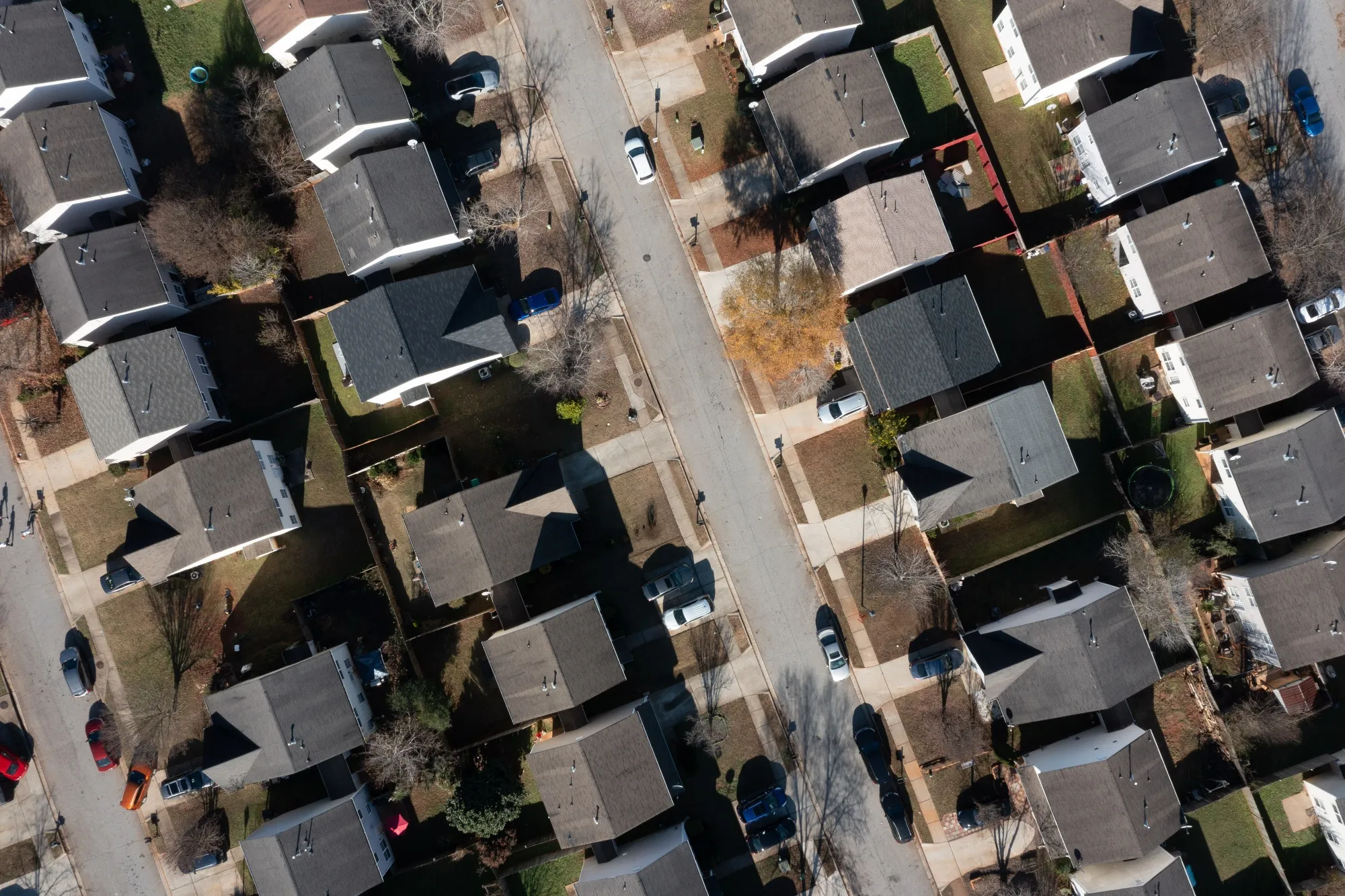Homes in the Creekwood Station subdivision in McDonough, Georgia.