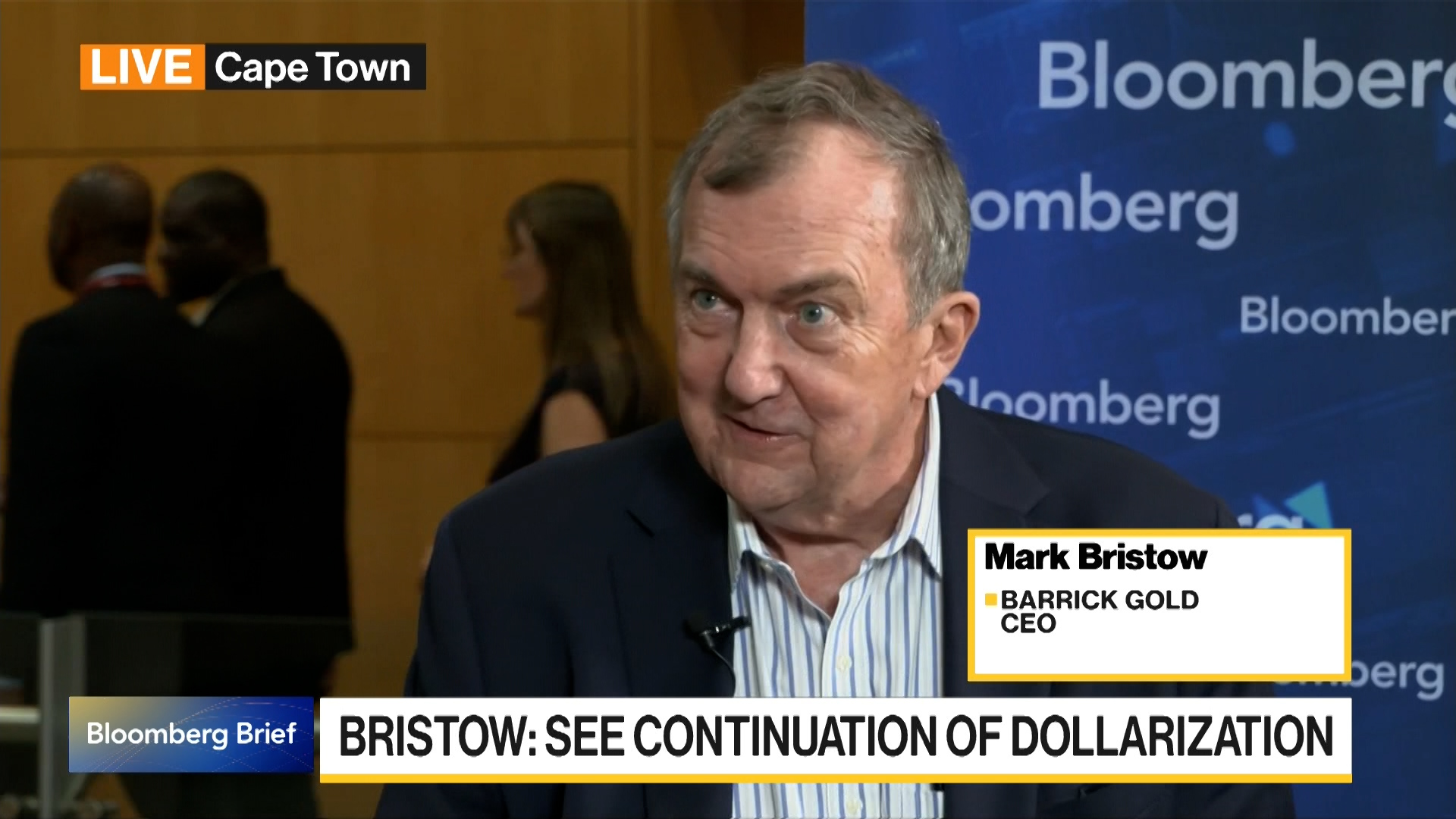 Barrick CEO Bristow Says Gold Miner Making Progress in Dispute