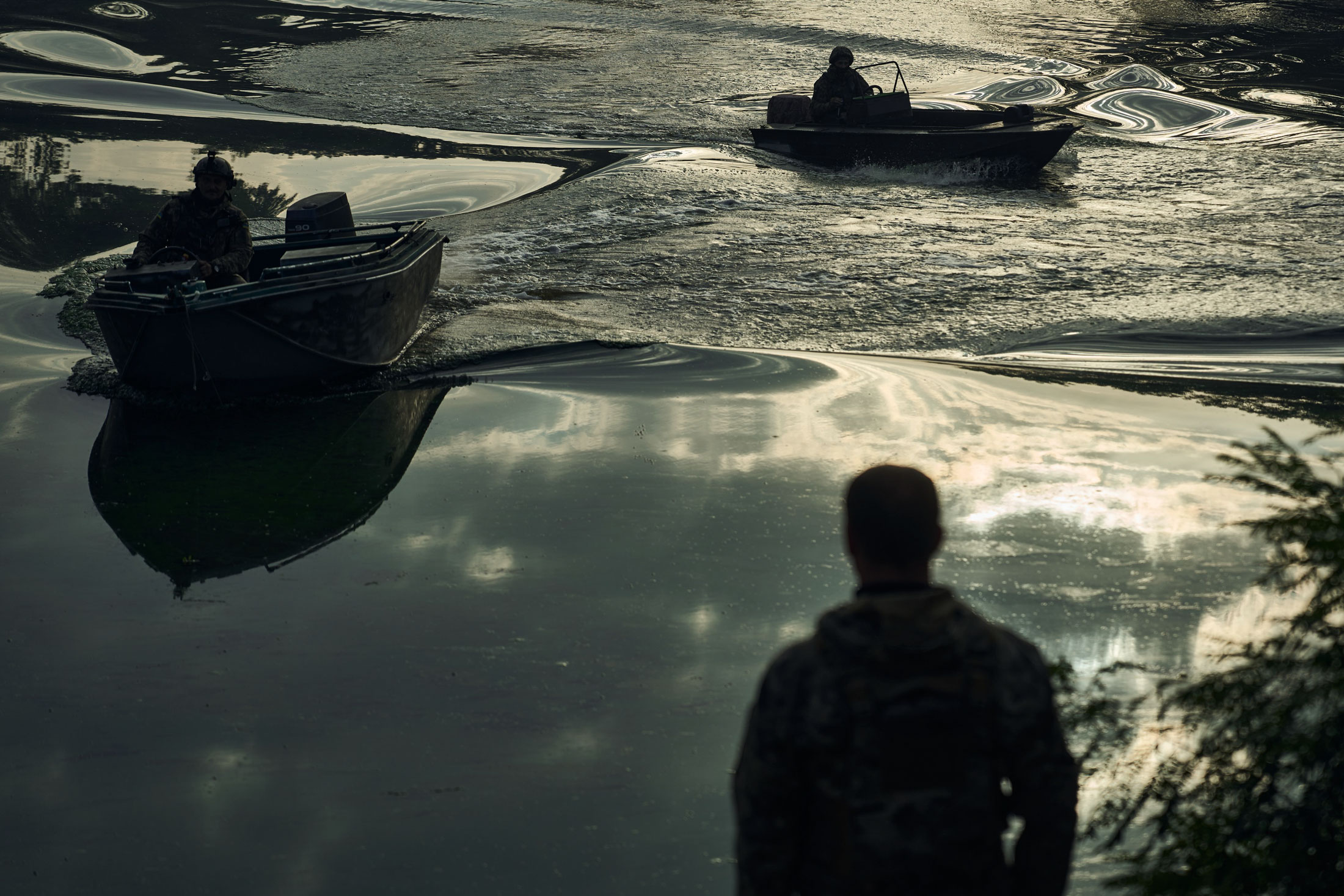 Ukrainian forces on the&nbsp;Dnipro River in southern Ukraine.&nbsp;