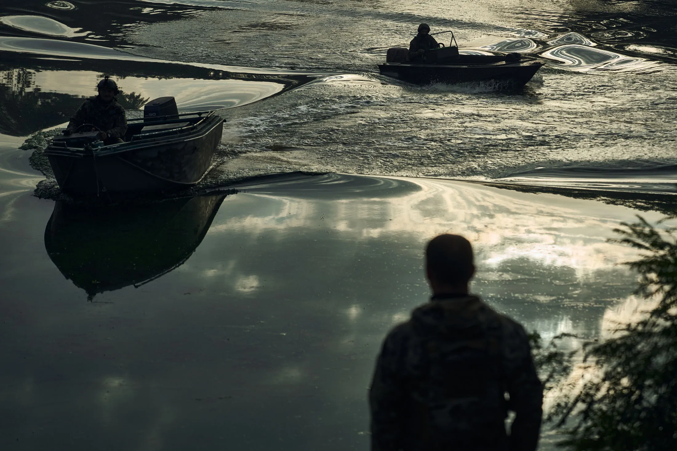 Ukrainian forces on the&nbsp;Dnipro River in southern Ukraine.&nbsp;