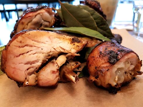 Jerk Chicken is served at Rudie's.