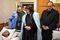 Jaresko during her visit to a military hospital in Irpin.