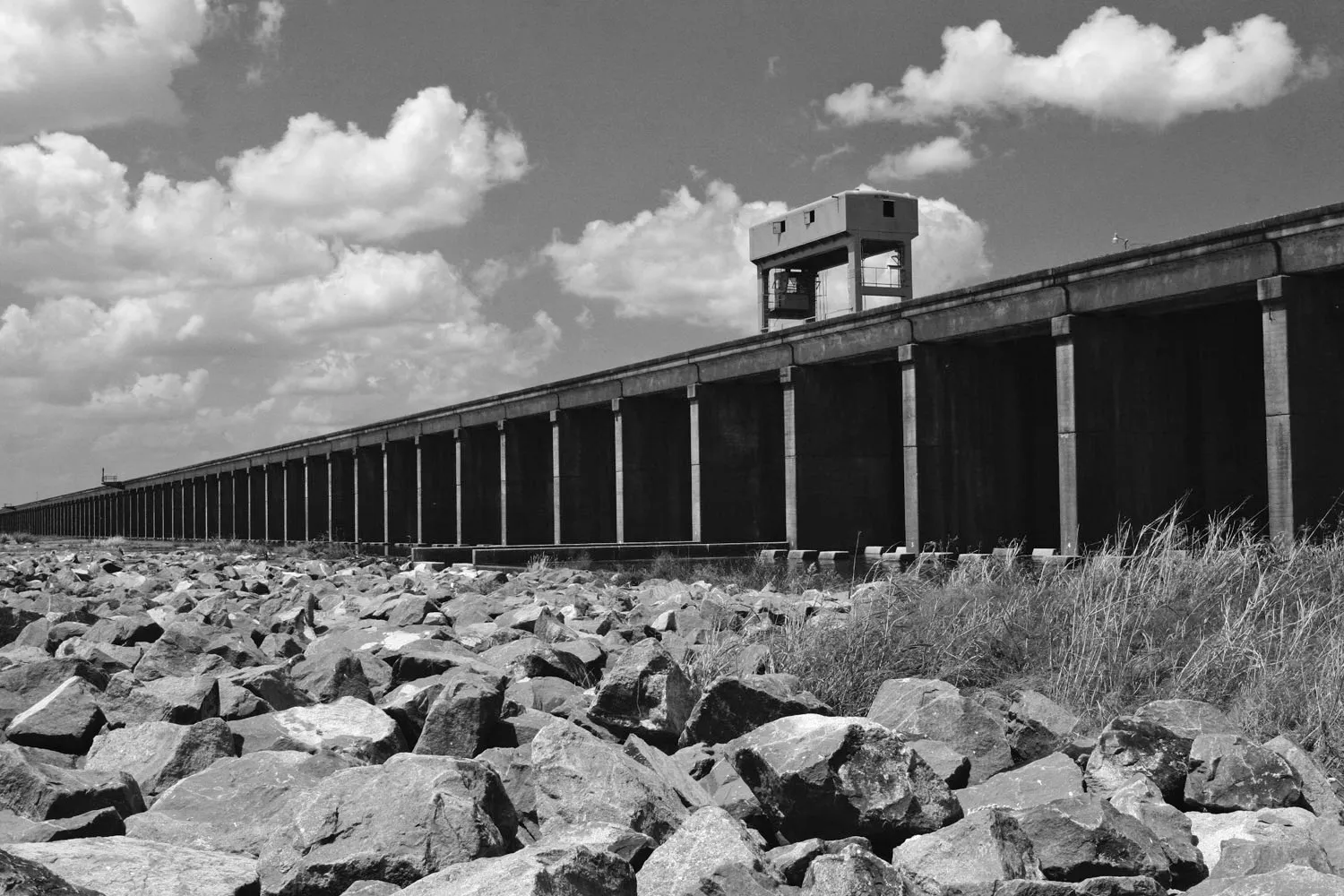 The Morganza Floodway is nearly three quarters of a mile long and was built in 1954.