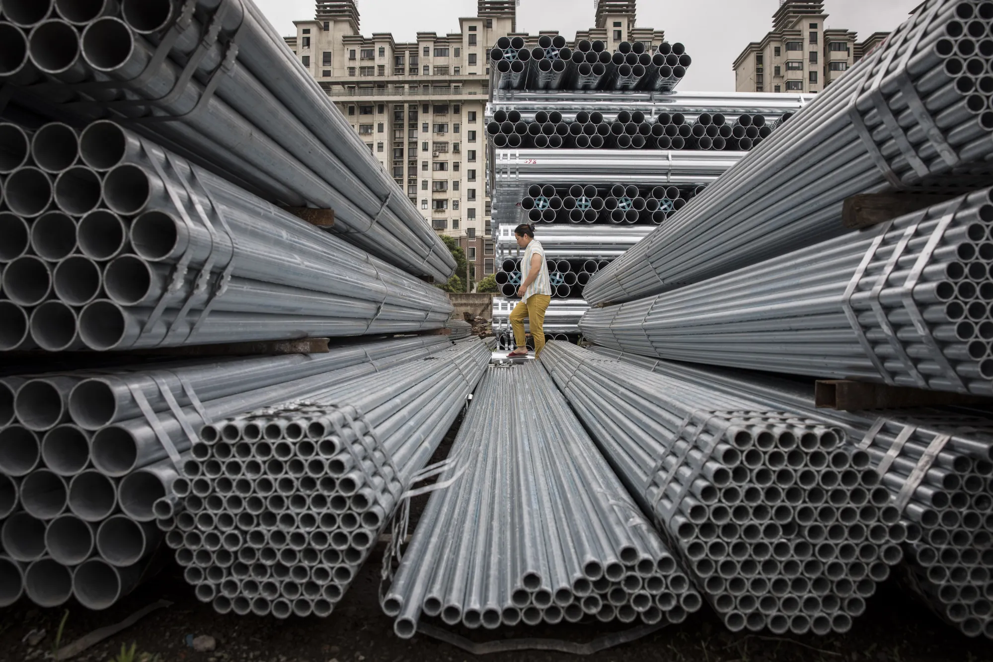 A Shanghai Steel Yard as Metal Markets Prepare for a New World Disorder