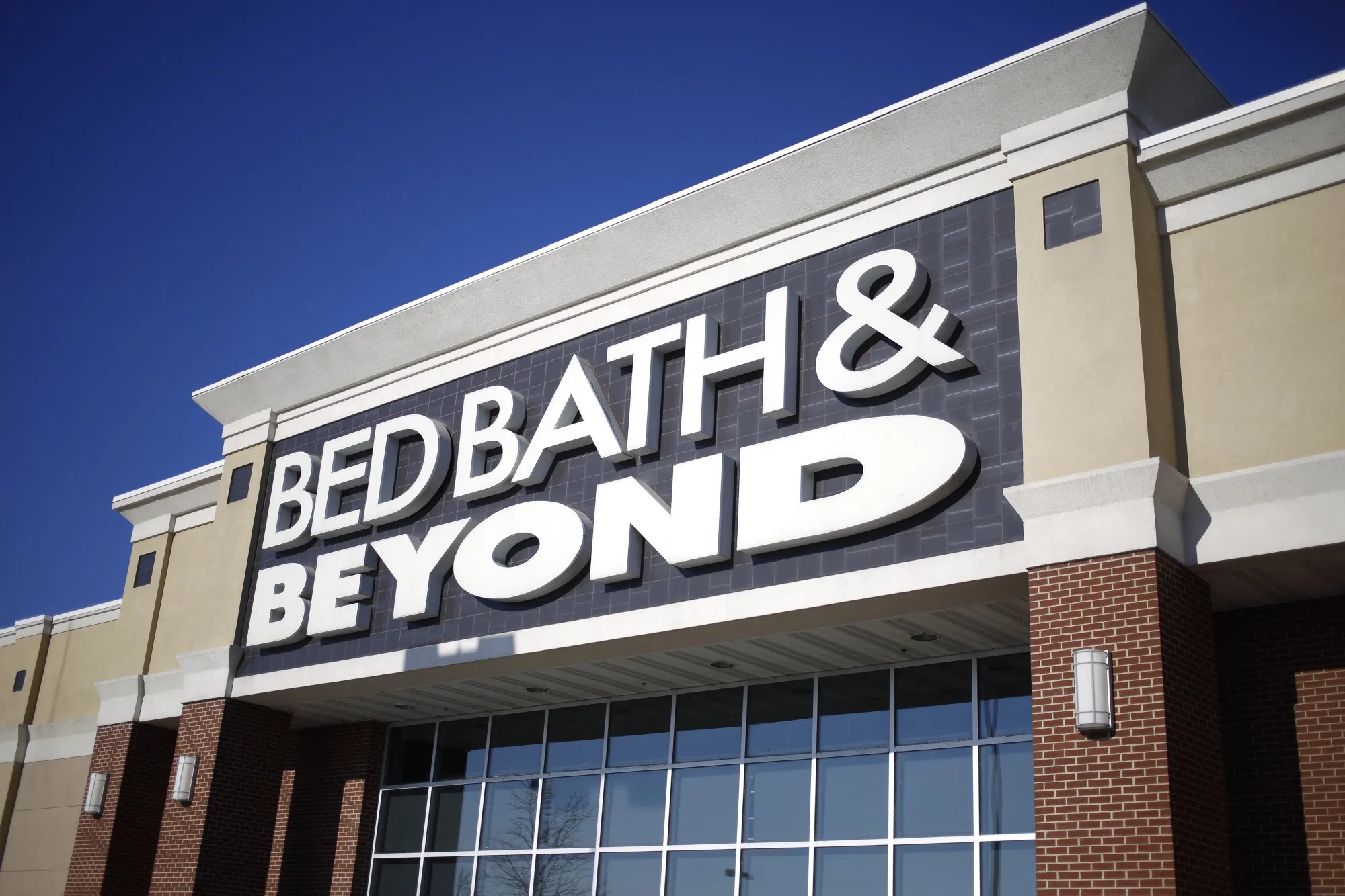 Signage is displayed outside a Bed Bath &amp; Beyond Inc. store in Clarksville, Indiana, U.S., on Sunday, Jan. 5, 2020.&nbsp;