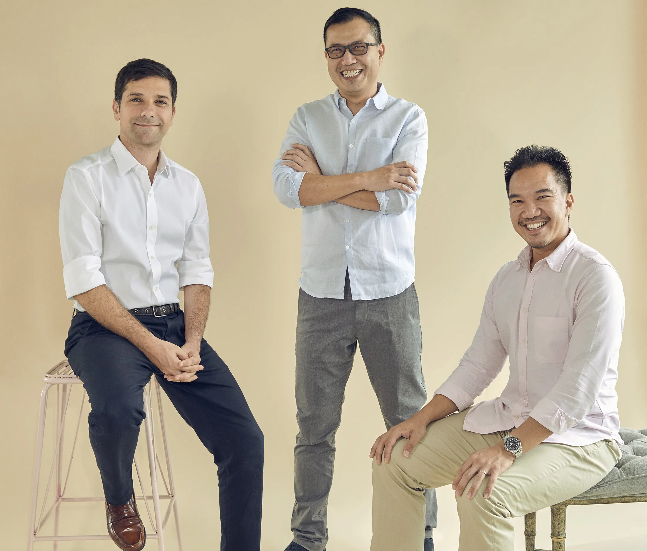 Ben Benjamin, from left, Jeremy Loh and Martin Tang.