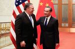 Wang Yi, right, with Michael Pompeo in Beijing on June 14, 2018.