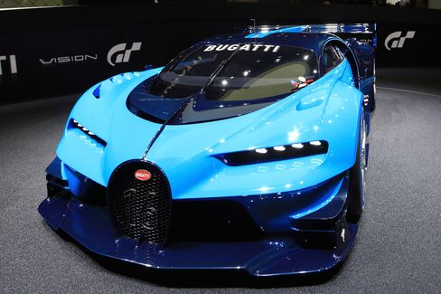 The Bugatti Vision Gran Turismo at the Frankfurt Motor Show in 2015.