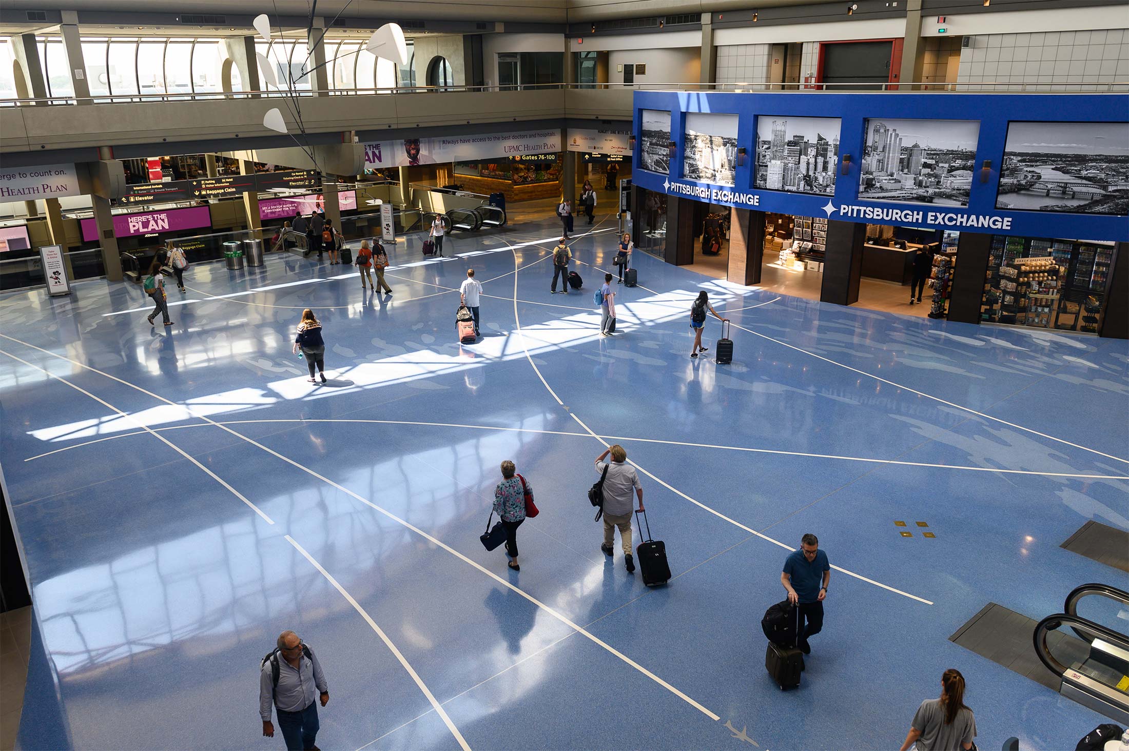 People walk through the Pittsburgh International Airport on&nbsp;July 2.&nbsp;