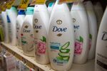 Unilever brand Dove body wash for sale at a store in Dobbs Ferry, New York.