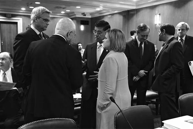 Todd Grams (left), policy mechanic