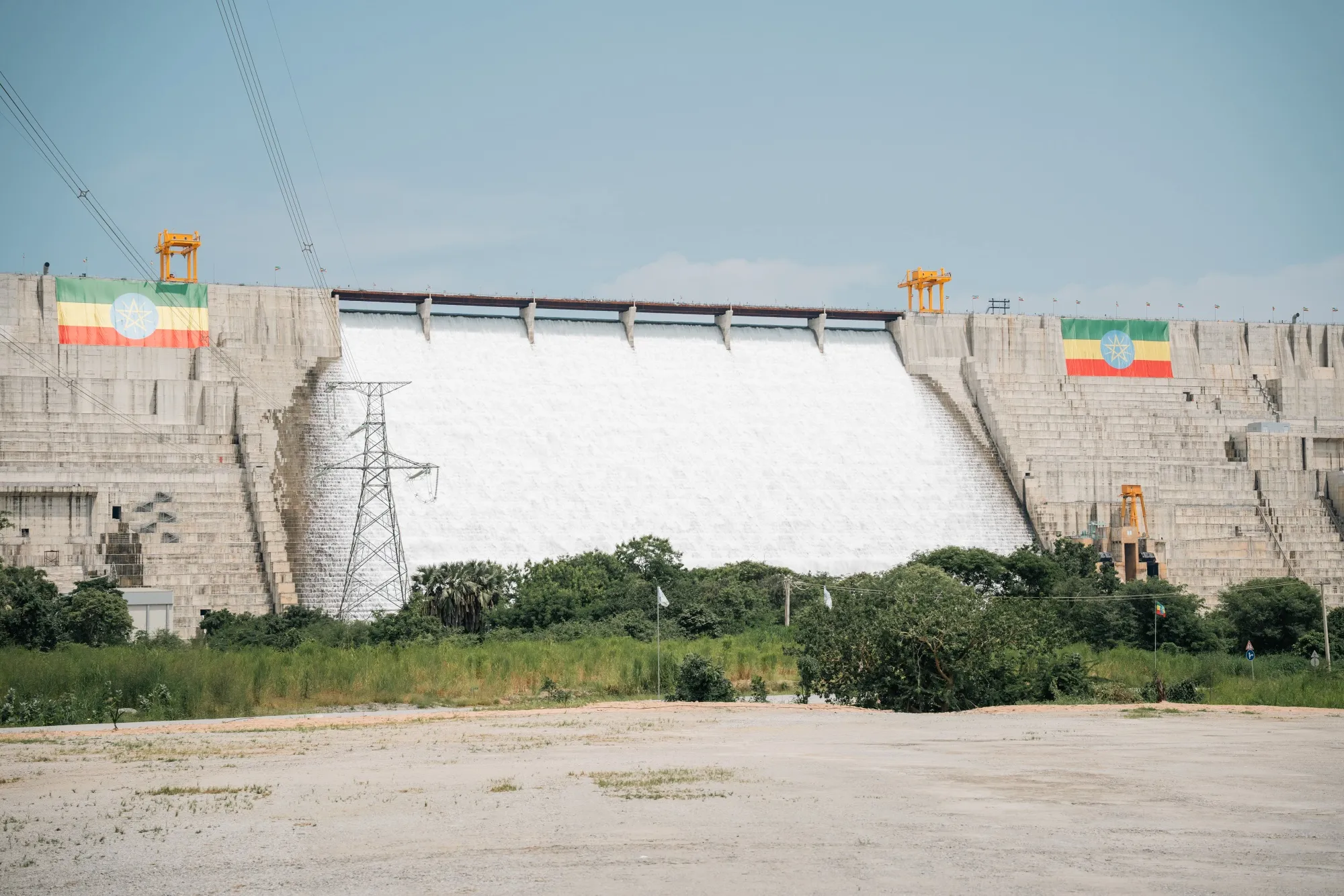 The Grand Ethiopian Renaissance Dam in Ethiopia.