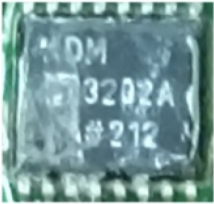 close-up view of RS-232 interface