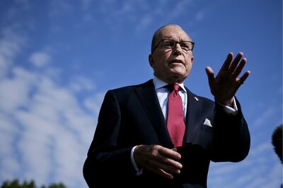 National Economic Council Director Larry Kudlow Speaks At White House