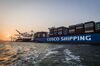 Shipping containers sit on the CSCL South China Sea ship at the Port of Oakland in Oakland, California, U.S., on Tuesday, July 3, 2018. President Donald Trump threatened to impose tariffs on every single Chinese import into America as the world's two largest economies exchanged the first blows in a trade war that isn't set to end anytime soon.