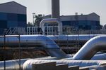 Pipework stands on the European Gas Pipeline Link (EUGAL) Radeland 2 compressor station