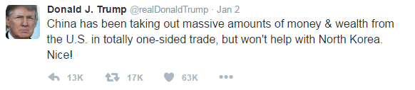 trump tweet korea