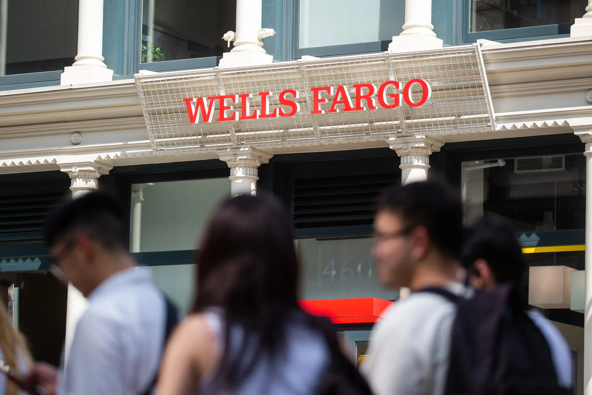 A Wells Fargo bank branch in New York.