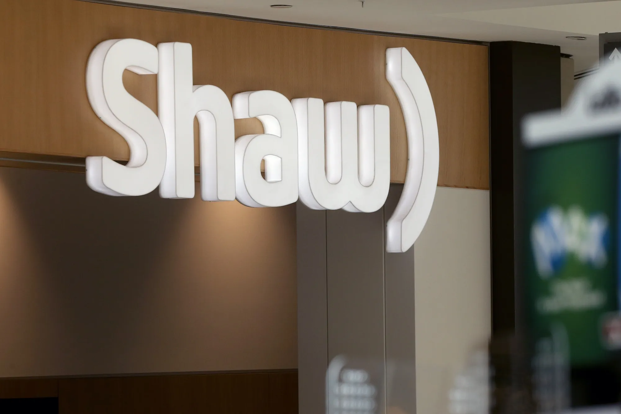 Signage on a Shaw store in Winnipeg, Canada