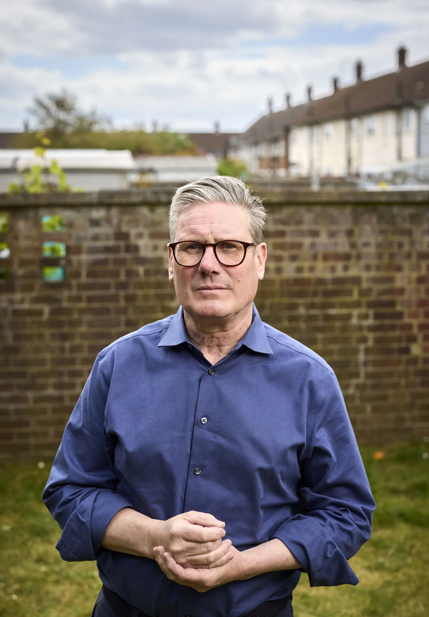 Keir Starmer campaigning in Thurrock, Essex, on June 9.