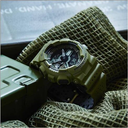 G-Shock's Men's Military Color Perforated Two-Tone Band (GA110LP-3A), $140.