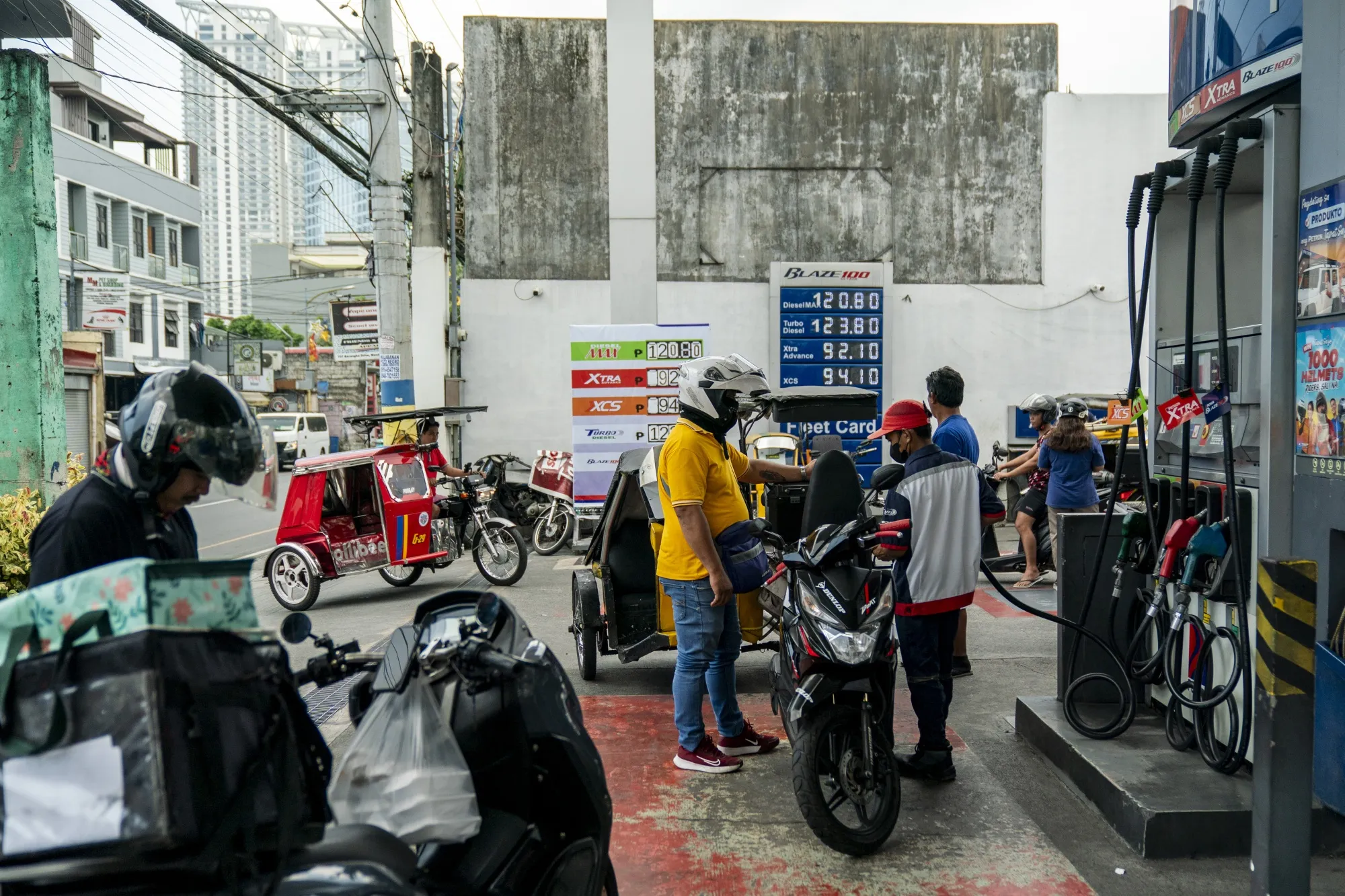 A gas station in Mandaluyong, the Philippines, on March 26.