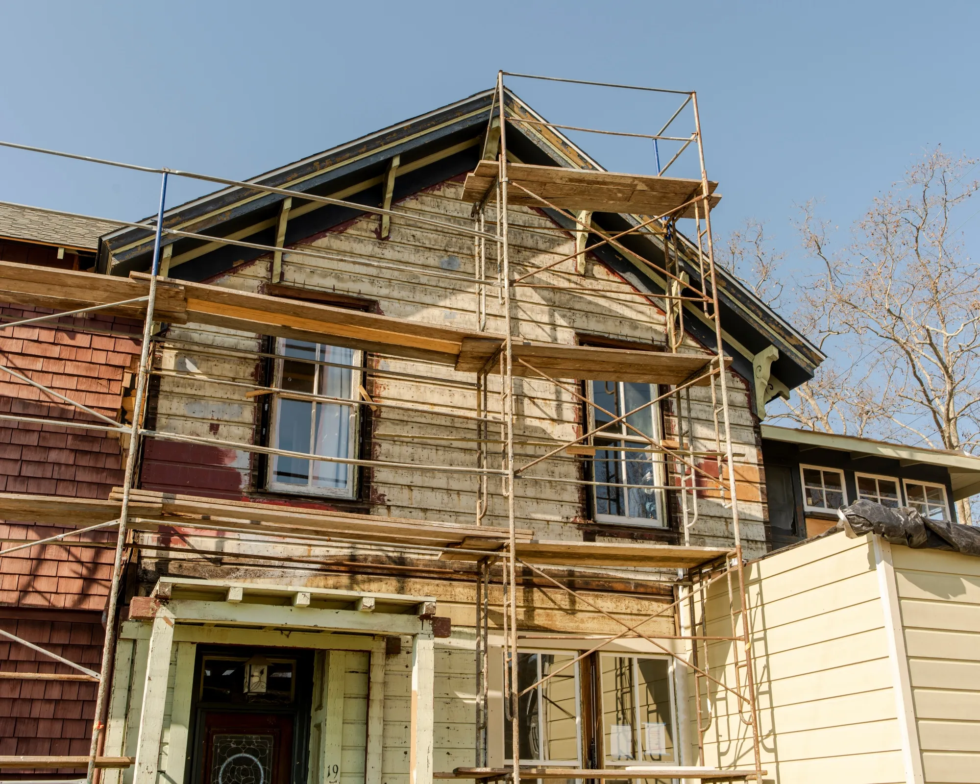 A California home under renovation in February&nbsp;2022. In the hot housing market, HELOCs to upgrade homes could be the way to go.
