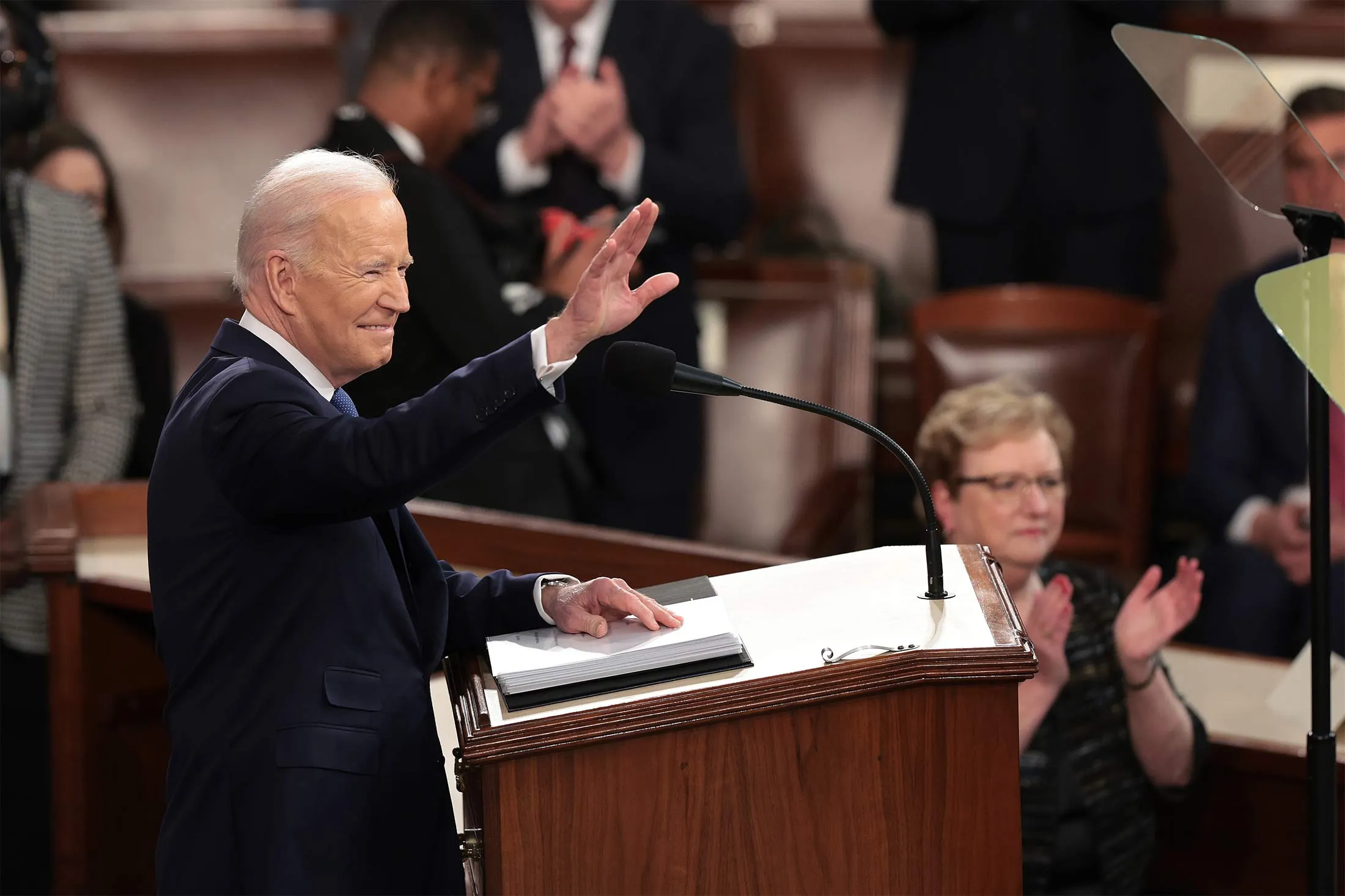 Biden delivers the State of the Union address during a joint session of Congress at the U.S. Capitol on March 1.